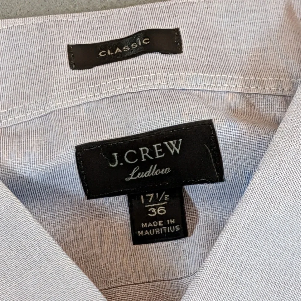 J. Crew Ludlow Classic Fit Dress Shirt Mens 17.5 36 Button Up‎